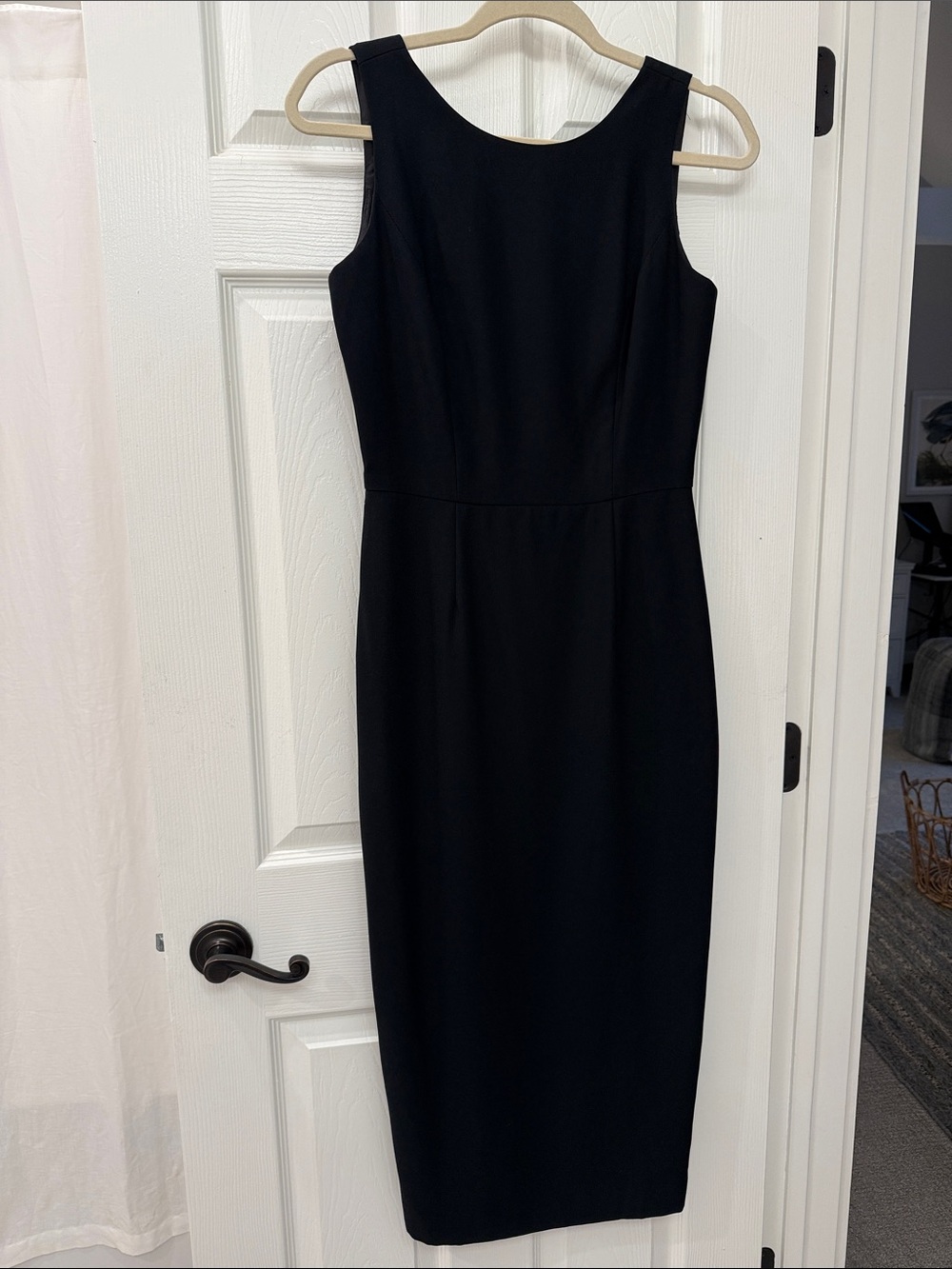Ann Taylor Vintage 90s Black Sleeveless Sheath Dress Size 0 / XS